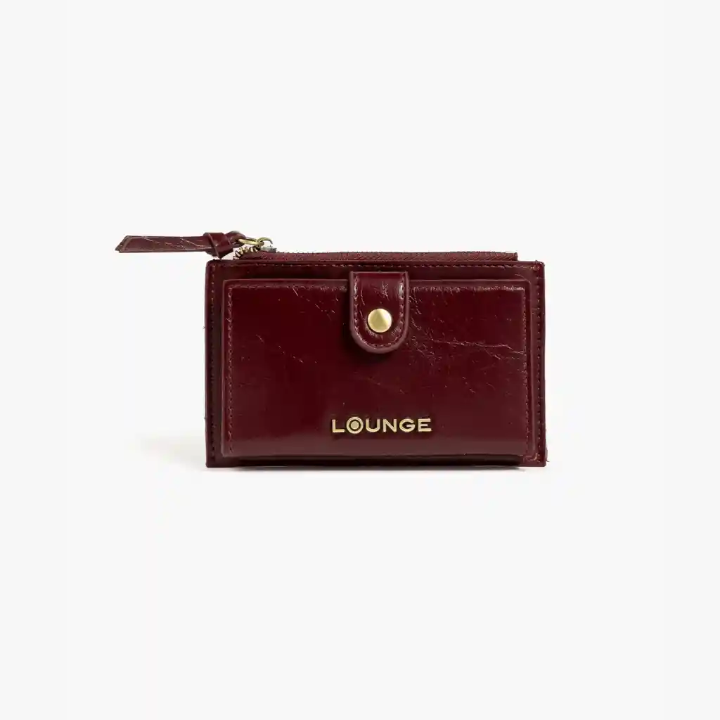 Billetera Mujer Mediana Charol Burdeo