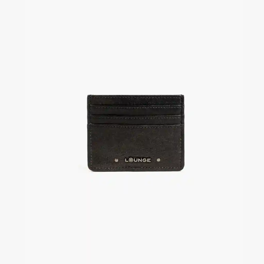 Tarjetero Mujer Charol Clásico Negro