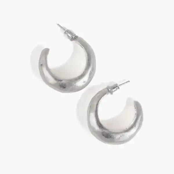 Aros Mujer Argollas Simples Plateado