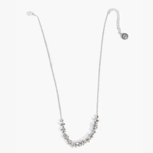 Collar Mujer Gotas Irregulares Plateado