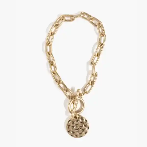 Pulsera Mujer Colgante Moneda Dorado