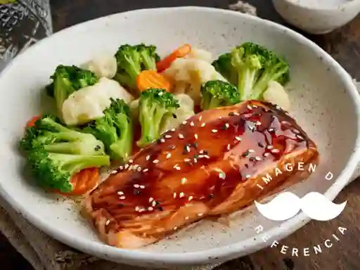Salmón teriyaki