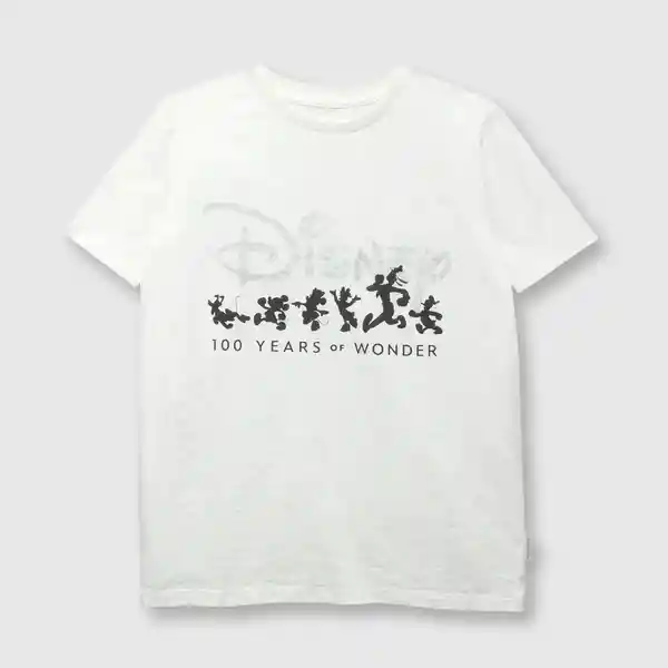 Polera Disney 100 de Niño Off White Talla 8A Colloky