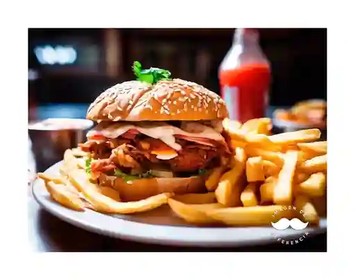 Sándwich Pechuga de Pollo Completa+papas