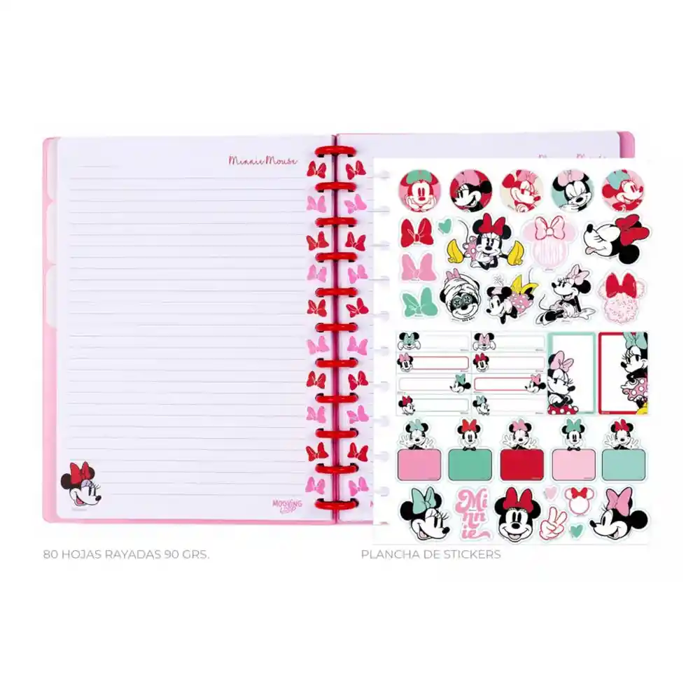 Cuaderno De Discos Loop Carta Minnie Mouse