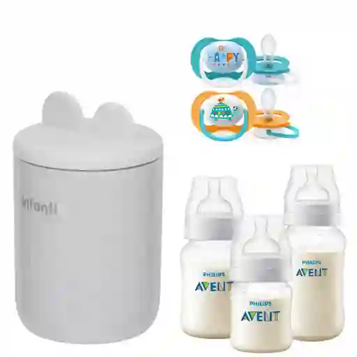 Kit Esencial Para Bebé Calentador Mamaderas Y Chupetes Avent