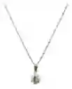 Collar Punto De Luz Circón Suizo Plata Italiana Ley 925 50cm