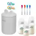 Set Bebé Calentador Mamaderas Avent Chupetes Y Cucharas