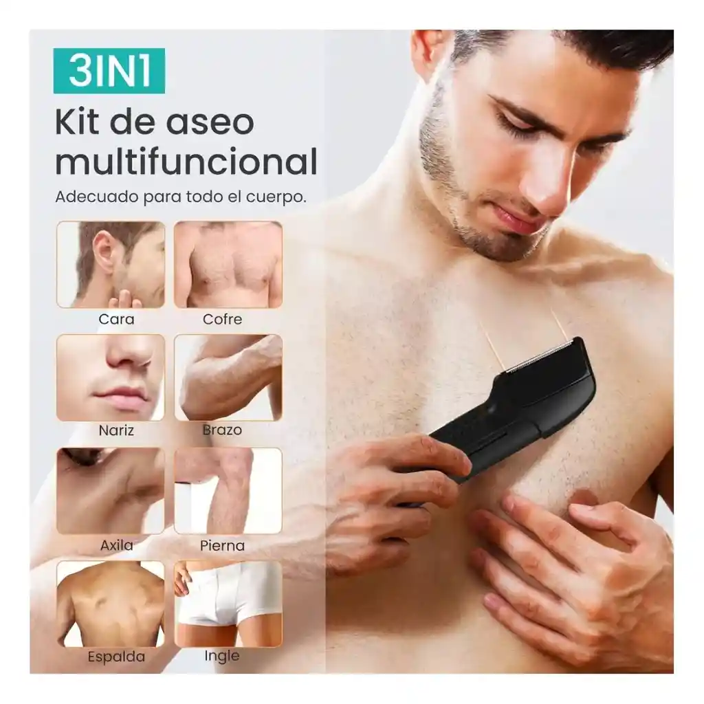 Bomidi Afeitadora Eléctrica Inalámbrica Usb Ht1 Plateado