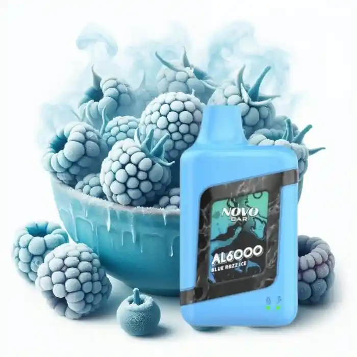 Cigarro Electrónico Vaper Desechable Smok Novobar Al6000 Blue Razz Ice 4,5%