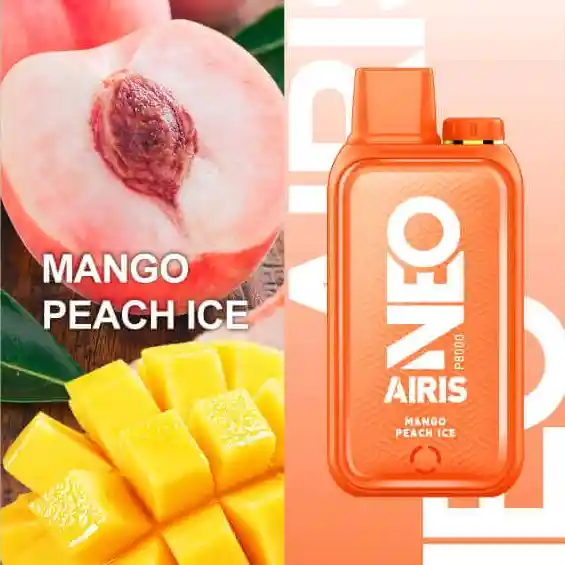 Cigarro Electrónico Vaper Desechable Airis Neo P8000 Mango Durazno Ice 4,5%