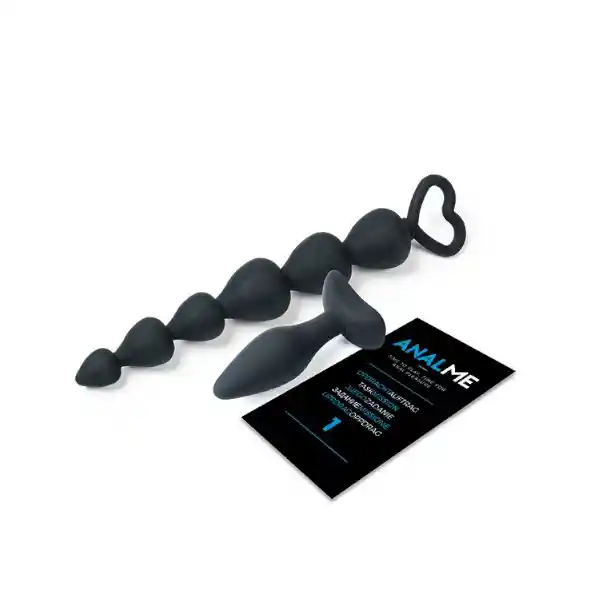 Juego Erótico Analme Con 2 Plug De Silicona