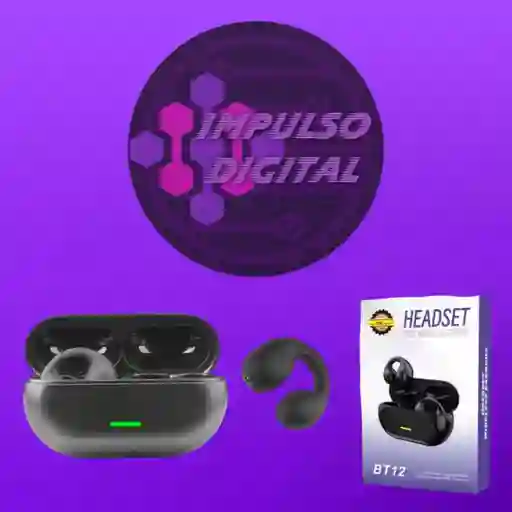 Bt12 Auriculares Inalámbricos Bluetooth Ear Clip Sport Con Reducción De Ruido (negro)