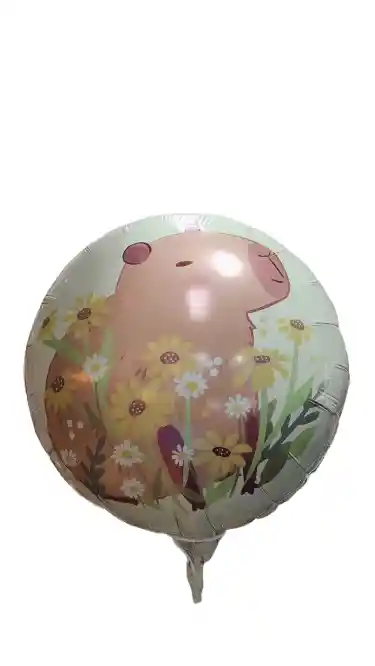 Globo 18" Capibara Con Varilla. Modelo Segun Stock.