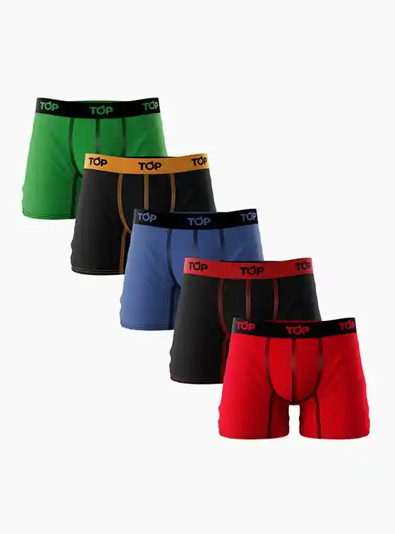 Pack X5 Bóxer Top Talla M
