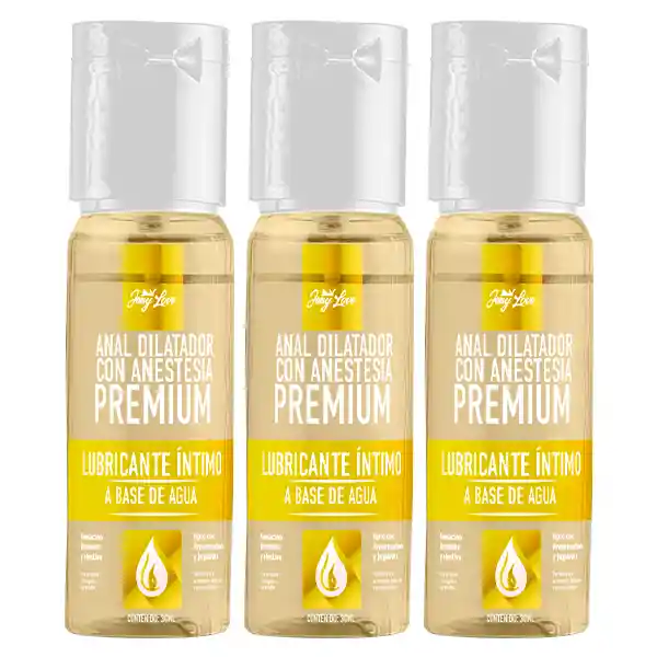 Pack Triple Lubricante Anal Con Anestesia 90ml