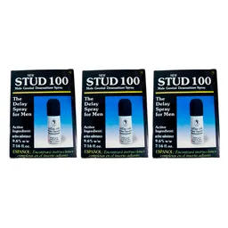Pack Triple Stud 100 Spray Retardante Masculino