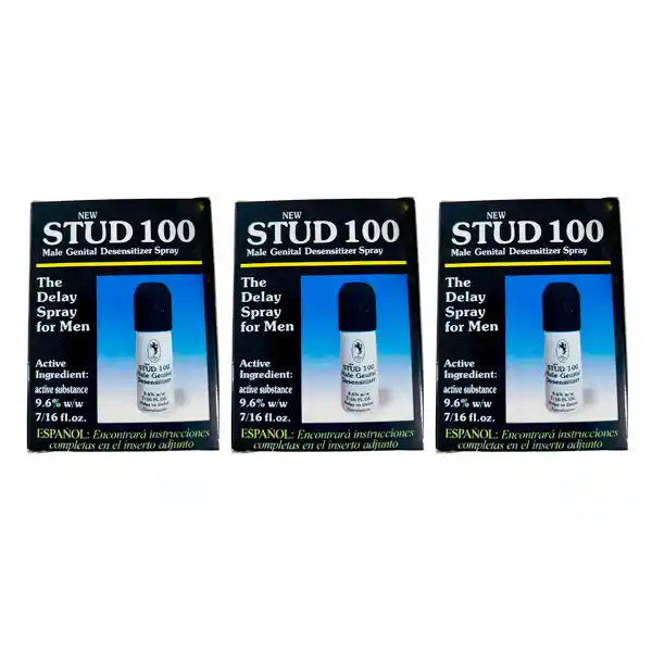 Pack Triple Stud 100 Spray Retardante Masculino