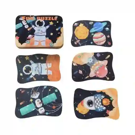 Puzzles Progresivos 5 En 1 En Lata Dinosaurio