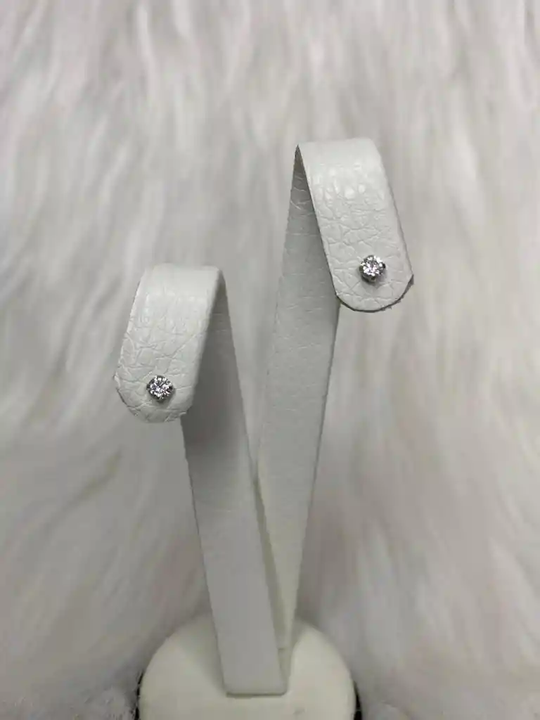 Aros Punto De Luz Pequeños 3 Mm Plata 925 Mas Estuché Regalo