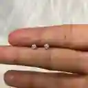 Aros Punto De Luz Pequeños 3 Mm Plata 925 Mas Estuché Regalo
