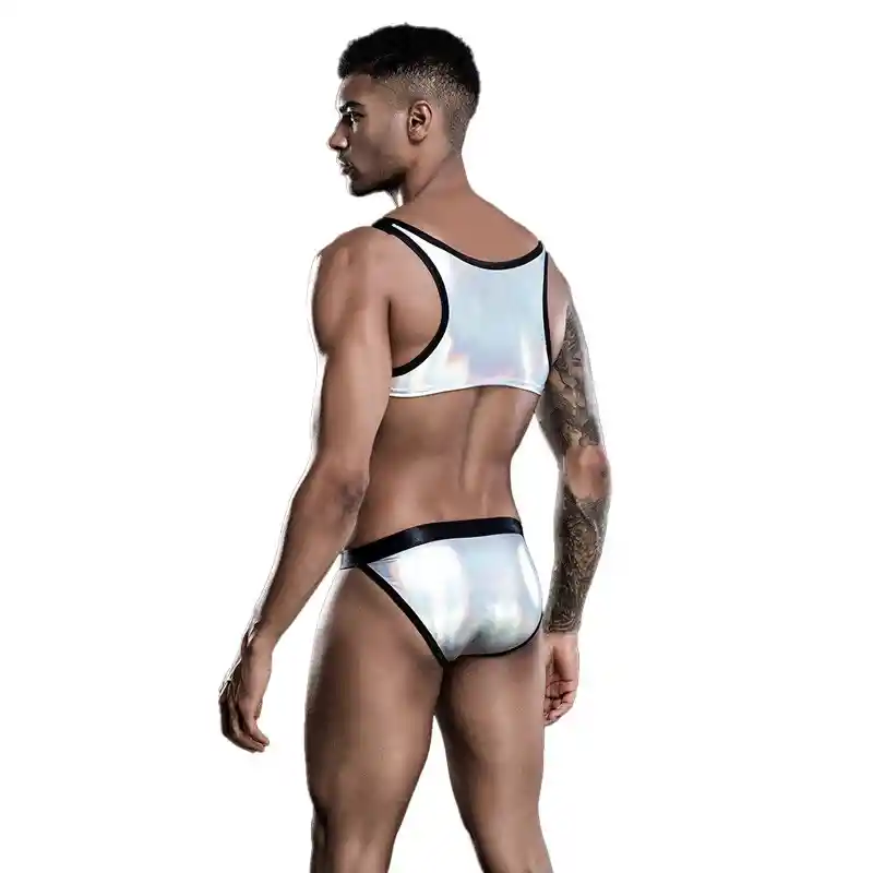 Ropa Interior Erótica Bikini Y Crop Top Masculina