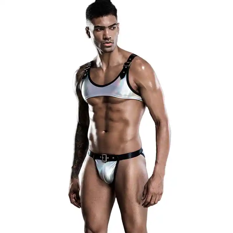 Ropa Interior Erótica Bikini Y Crop Top Masculina
