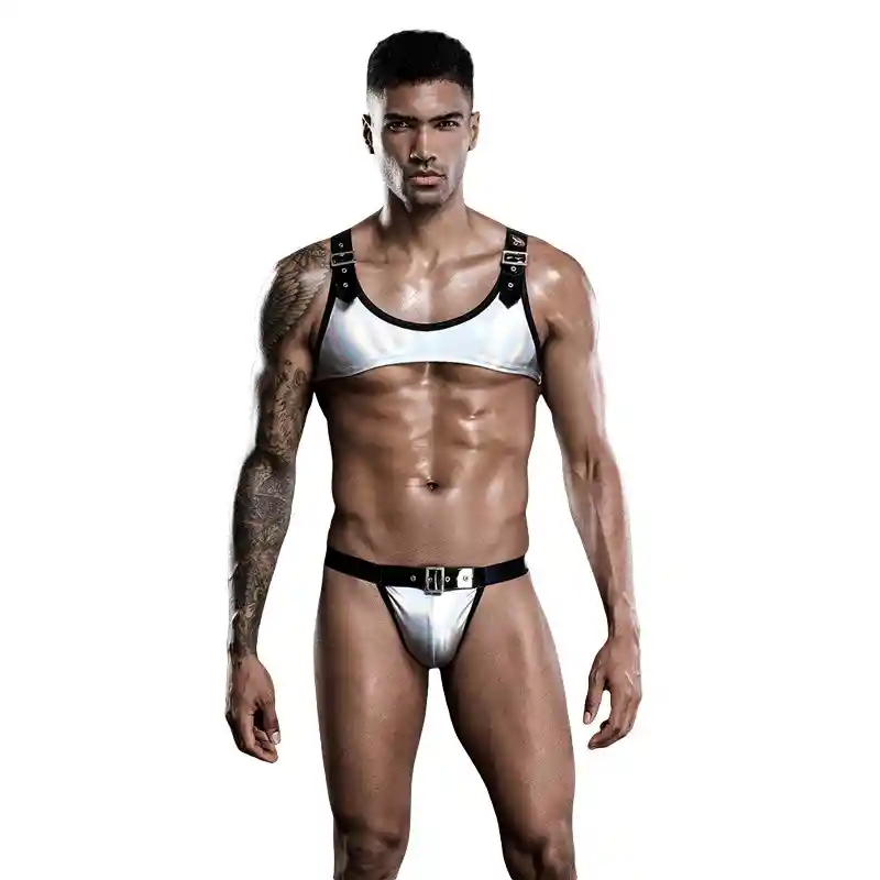 Ropa Interior Erótica Bikini Y Crop Top Masculina