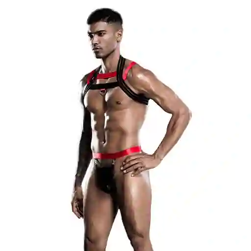 Lencería Tanga Y Arnés De Pecho Para Hombre