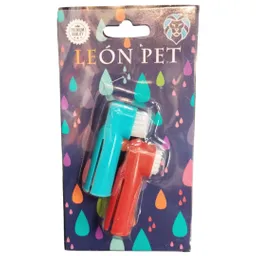 Leon Pet - Set De 2 Cepillos Dentales De Dedo Para Perros (13050)
