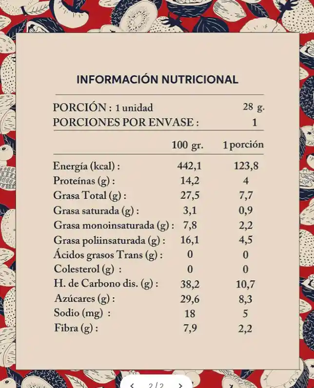 Snack Mix Manzana Nuez 28g