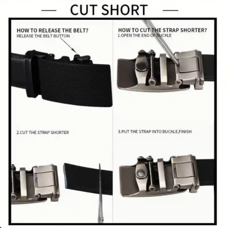 Cinturón Cuero Hombre- Hebilla Automática C45