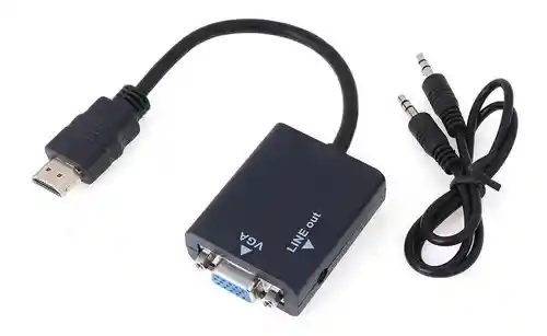 Convertidor Hdmi A Vga + Audio