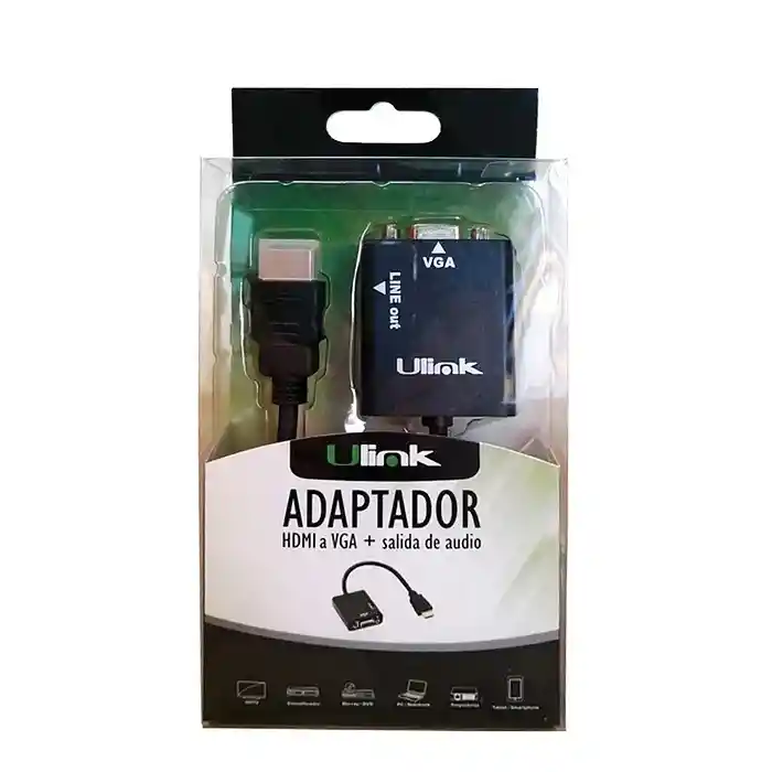 Convertidor Hdmi A Vga + Audio