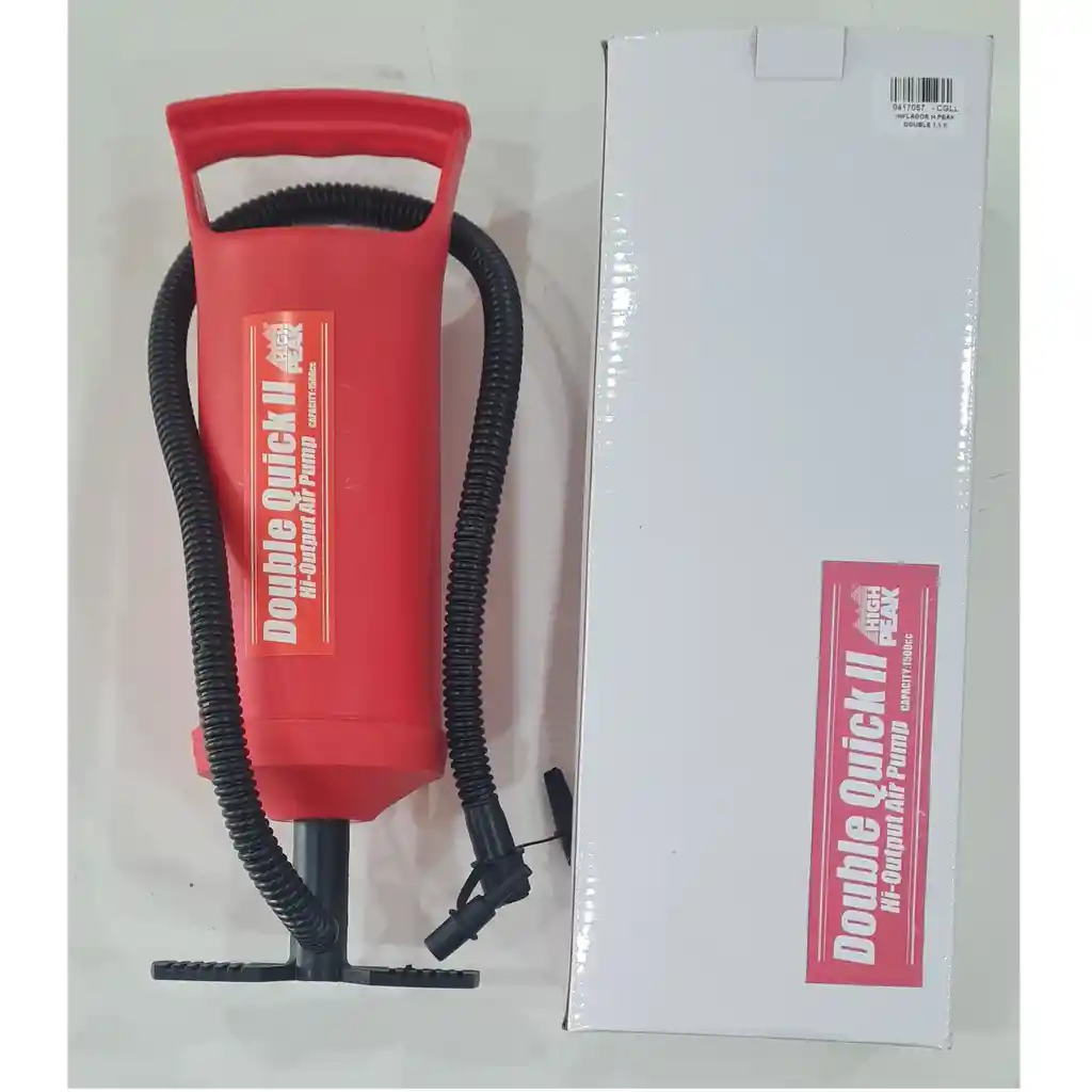 Inflador High Peak Doble Accion 1,5lt Rojo 300gr