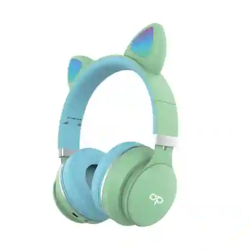 Audifonos Orejas De Gato Bluetooth Verde