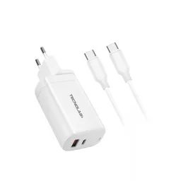 Cargador Rapido Qc 3.0 65w Con Cable Usb C Blanco