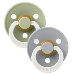 Chupete Colour X2 Redondo Talla 3 Glow Sage/cloud Bibs 18 Meses +