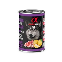 Alimento Humedo Alpha Spirit Cordero Con Pera Lata 400gr
