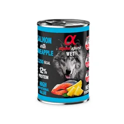 Alimento Humedo Alpha Spirit Salmon Con Piña Lata 400gr