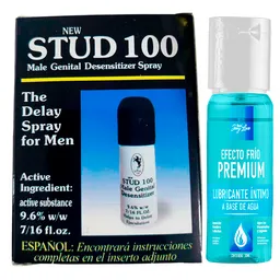 Pack Stud 100 Y Lubricante Íntimo Con Efecto Frío