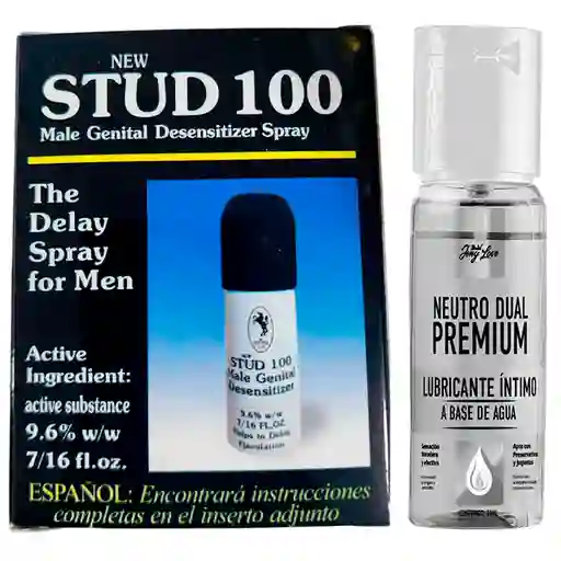 Pack Stud 100 Y Lubricante Íntimo Neutro Dual