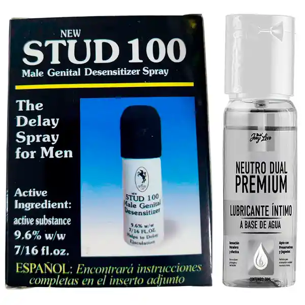 Pack Stud 100 Y Lubricante Íntimo Neutro Dual