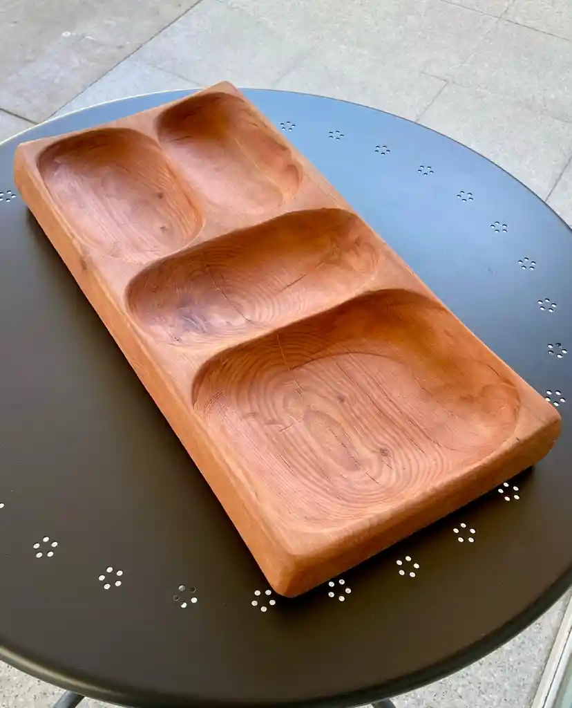 Tabla Rustica Para Picoteo Roble 4 Posillos, 50 X 24 App