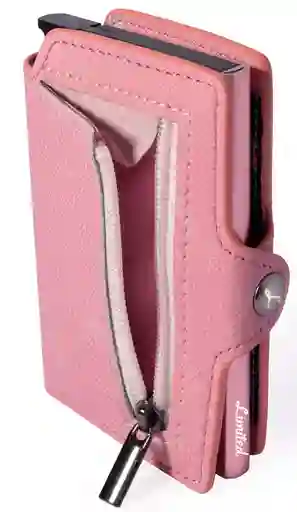 Billetera - Denim - Rosado, Con Monedero