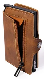 Billetera - Slim - Caramel Black, Con Monedero