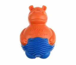 Juguete Perro Gigwi Suppa Puppa Hipopotamo Naranja/azul