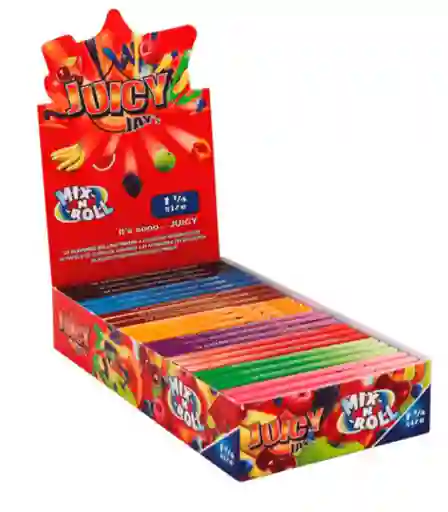 Papelillos Juicy Jays 1 1/4 Mix De Sabores Display 24 Unidades