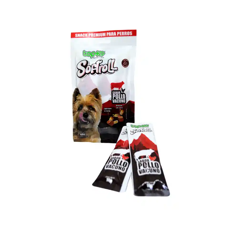Topk9 Snack Softroll Sabor Pollo/vacuno 40g