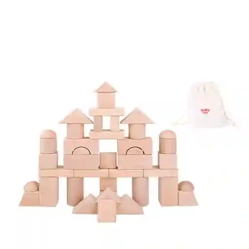 Constructor 42 Bloques Jumbo De Madera Natural